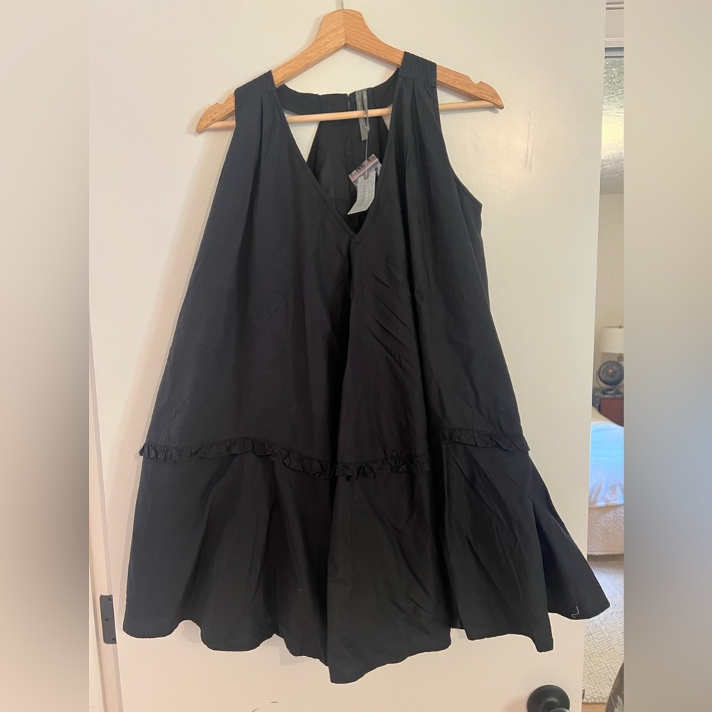 NWT Anthropologie Swing Dress black small petite
